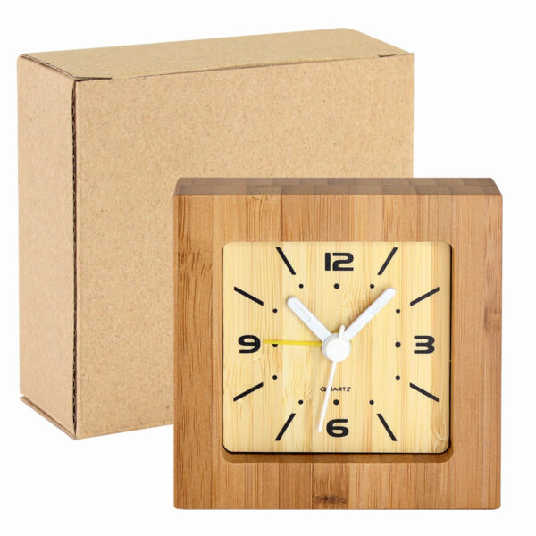 Reloj Despertador de Bamboo Diseño Moderno - Imagen 3