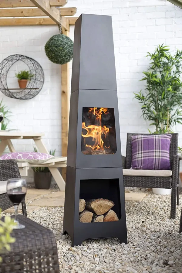 Estufa Brasero Chimenea Exterior a Leña y Carbón - Imagen 3
