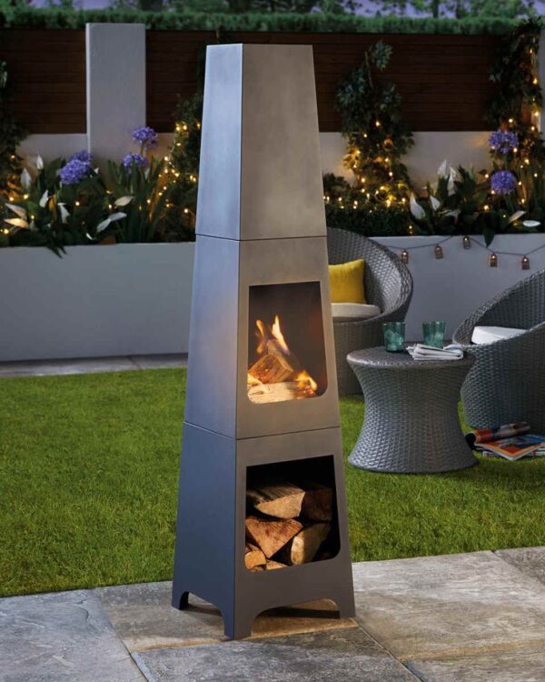 Estufa Brasero Chimenea Exterior a Leña y Carbón - Imagen 2