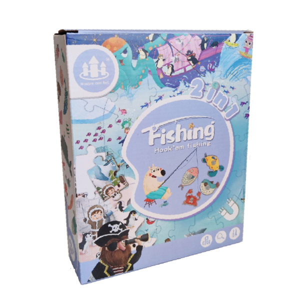 Juego de Pesca y Puzzle para Niños y Familias