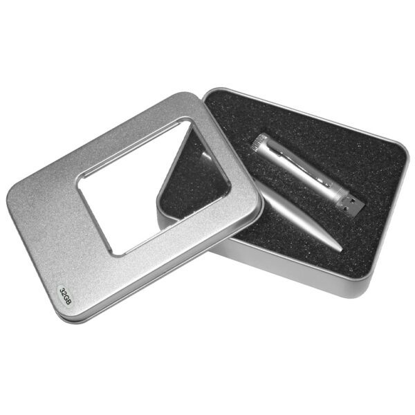 Bolígrafo Metálico con Pendrive USB 32GB - Imagen 2