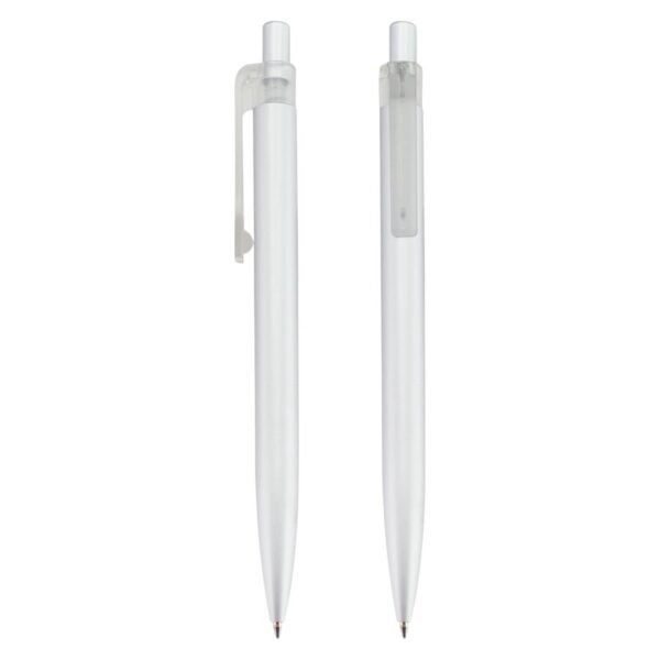 Bolígrafo Promocional Metálico Blanco Cuerpo de Aluminio - Imagen 2