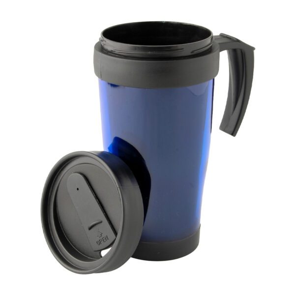 Mug Vaso Térmico Antiderrame 400 ml Doble Pared Aislante - Imagen 2