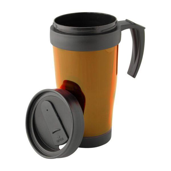 Mug Vaso Térmico Antiderrame 400 ml Doble Pared Aislante - Imagen 4