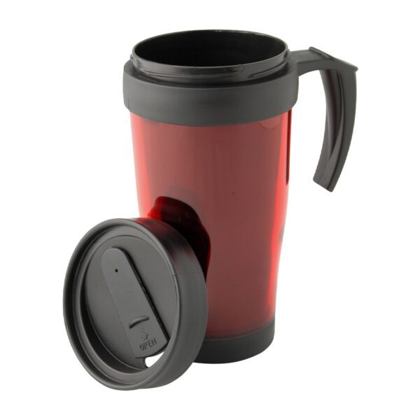 Mug Vaso Térmico Antiderrame 400 ml Doble Pared Aislante - Imagen 5