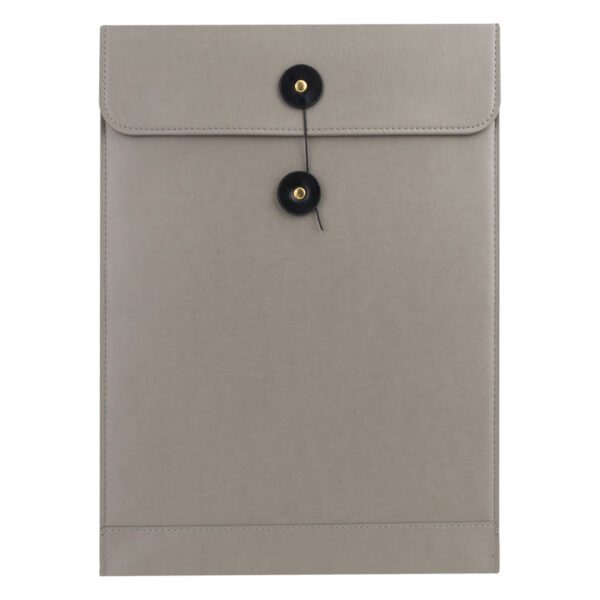 Funda Ejecutiva Notebook 14" Eco Cuero Gris Porta Documentos - Imagen 3
