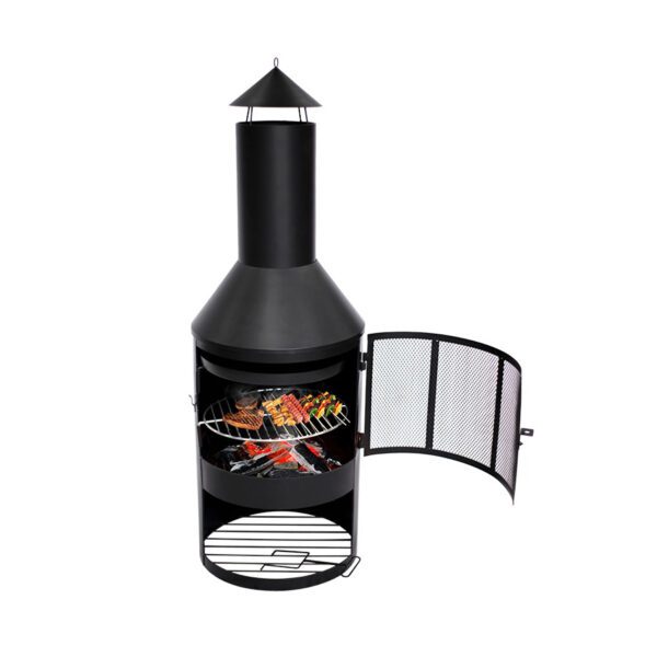 Chimenea Con Parrilla Exterior a Leña y Carbón - Imagen 3