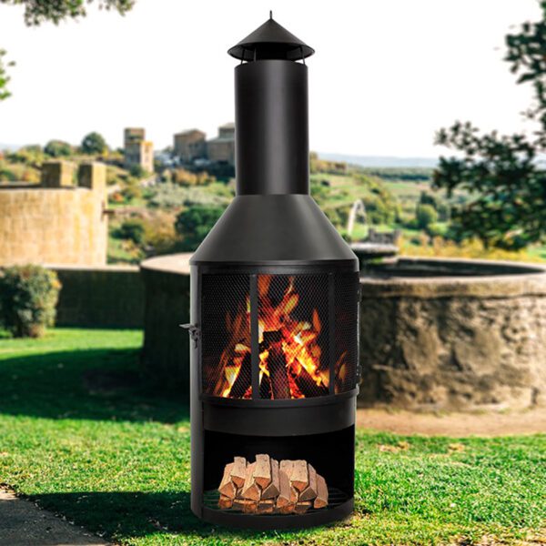 Chimenea Con Parrilla Exterior a Leña y Carbón - Imagen 2