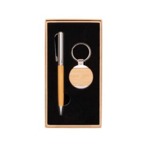 Set de regalo: Bolígrafo + Llavero + Caja