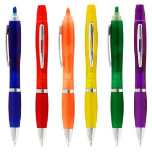 BolÃgrafo con Destacador Cuerpo de Color