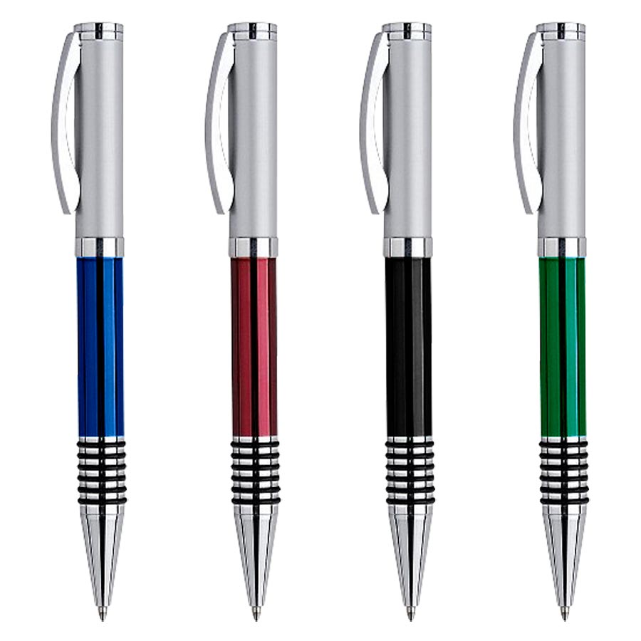 Bolígrafo Metálico Bicolor Tinta Negra
