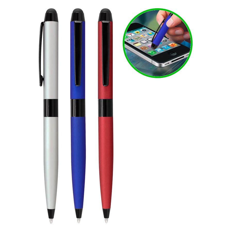 Bolígrafo Metálico Cuerpo Satinado Color Mate TouchScreen - Imagen 2