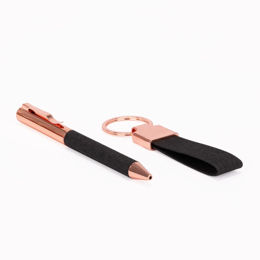 Set de Regalo: Bolígrafo Metálico + Llavero Cobrizado - Imagen 3