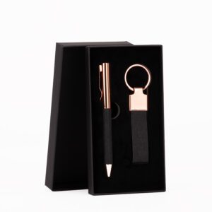 Set de Regalo: Bolígrafo Metálico + Llavero Cobrizado