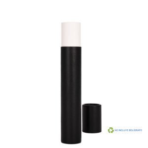 Estuche para Lápiz o Bolígrafo en Cartón forrado negro.